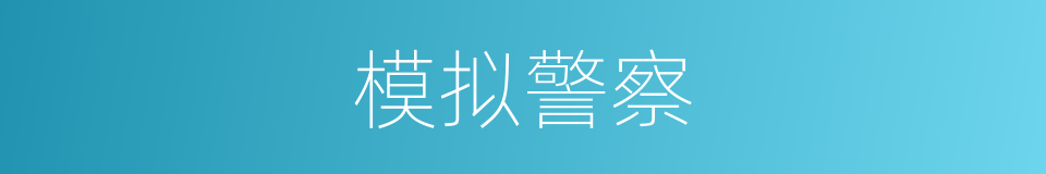 模拟警察的同义词
