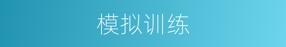 模拟训练的同义词