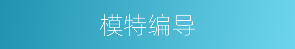 模特编导的同义词