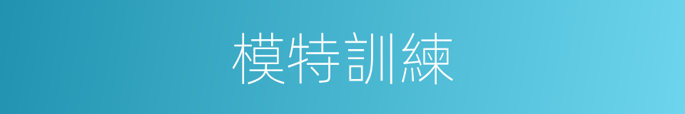 模特訓練的同義詞