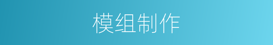 模组制作的同义词