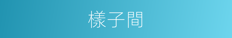 樣子間的意思
