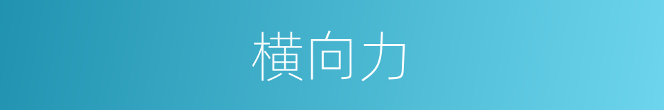 横向力的同义词