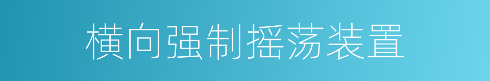 横向强制摇荡装置的同义词