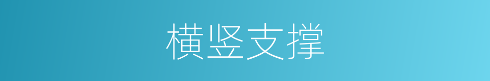 横竖支撑的同义词