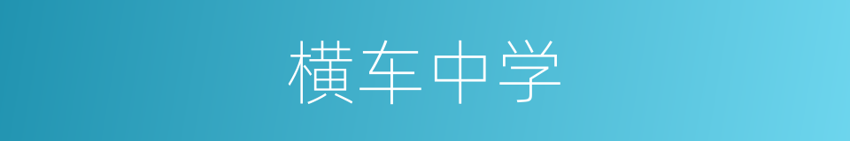 横车中学的同义词