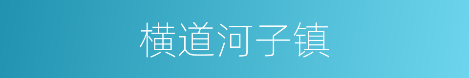 横道河子镇的同义词