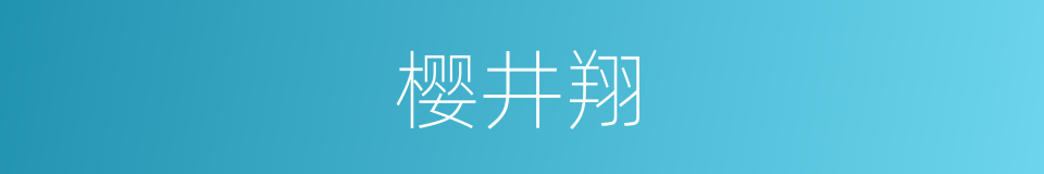 樱井翔的同义词