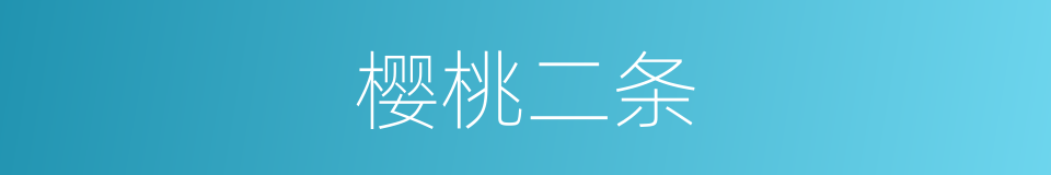 樱桃二条的同义词