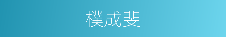 樸成斐的同義詞