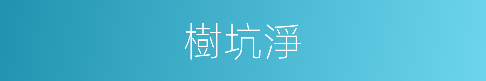 樹坑淨的同義詞