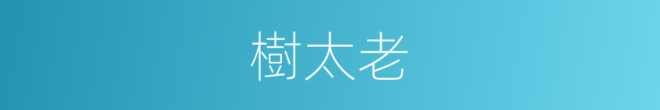 樹太老的同義詞