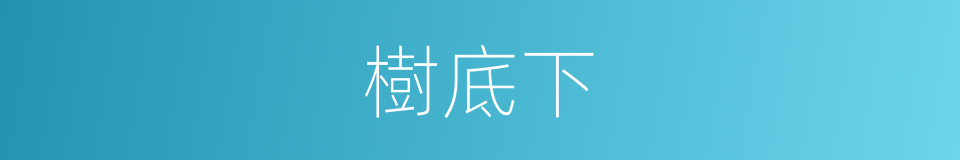 樹底下的同義詞