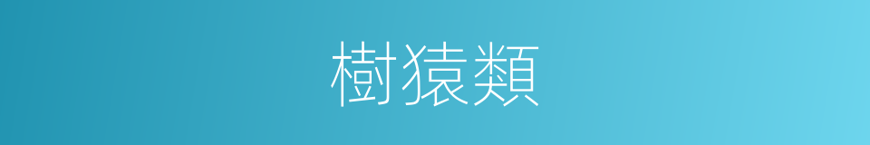 樹猿類的同義詞