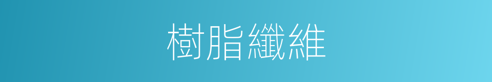 樹脂纖維的同義詞
