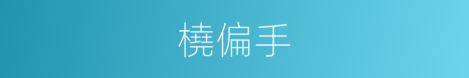 橈偏手的同義詞