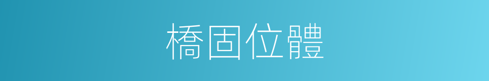 橋固位體的同義詞
