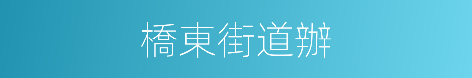 橋東街道辦的同義詞