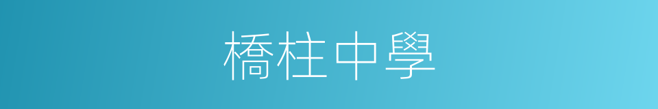 橋柱中學的同義詞