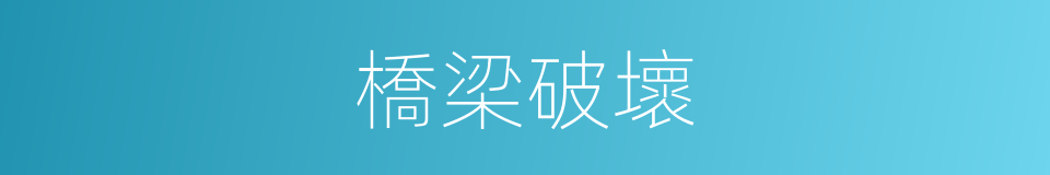 橋梁破壞的同義詞