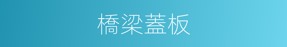 橋梁蓋板的同義詞