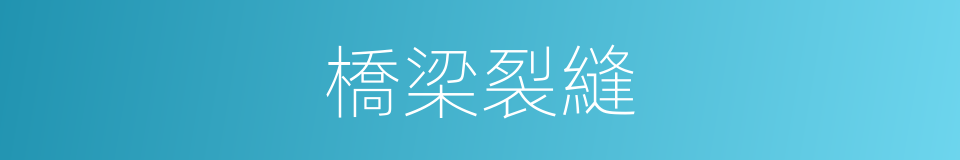 橋梁裂縫的同義詞