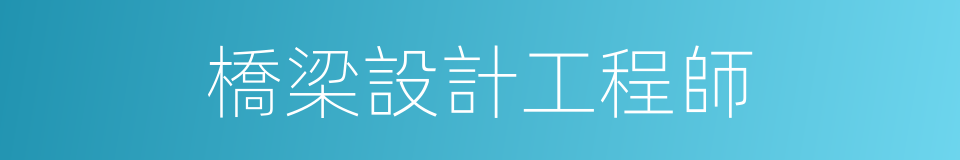 橋梁設計工程師的同義詞