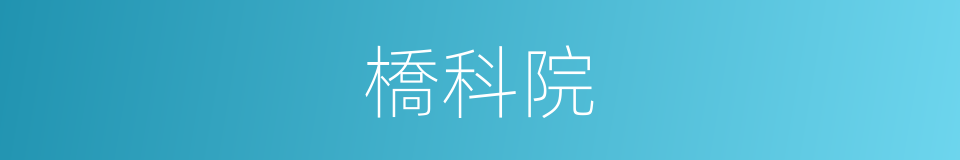 橋科院的同義詞