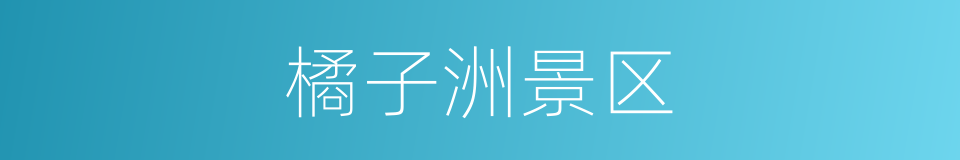 橘子洲景区的同义词