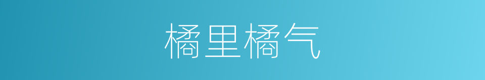 橘里橘气的同义词