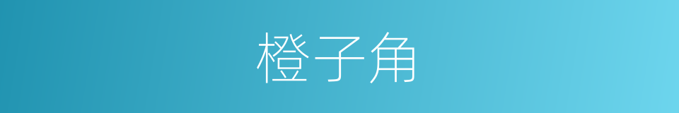 橙子角的同义词