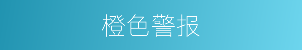 橙色警报的同义词