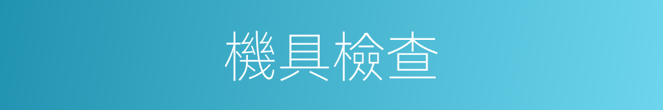 機具檢查的同義詞