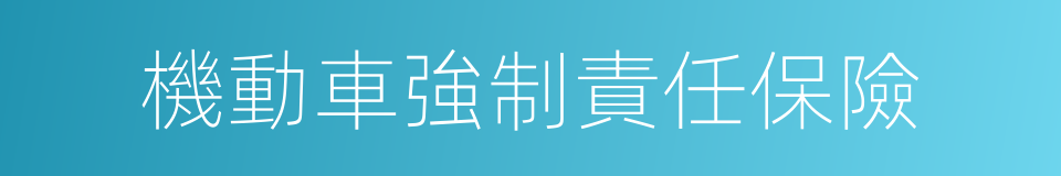 機動車強制責任保險的同義詞