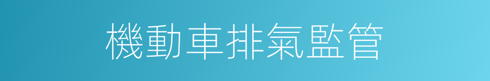 機動車排氣監管的同義詞