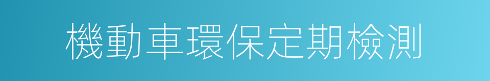 機動車環保定期檢測的同義詞