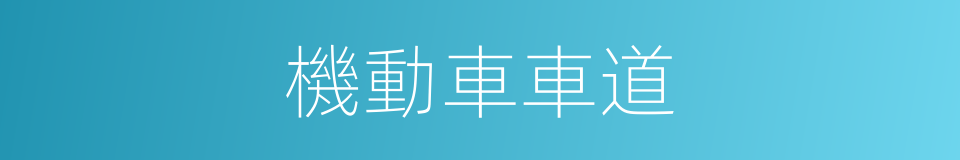 機動車車道的同義詞