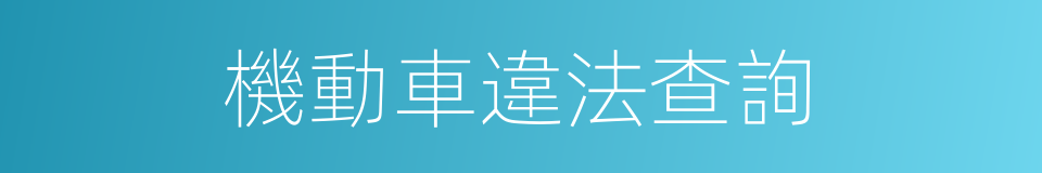 機動車違法查詢的同義詞