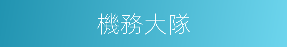 機務大隊的同義詞