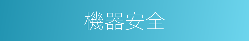 機器安全的同義詞