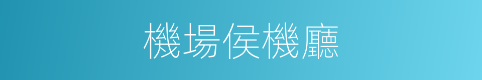 機場侯機廳的同義詞