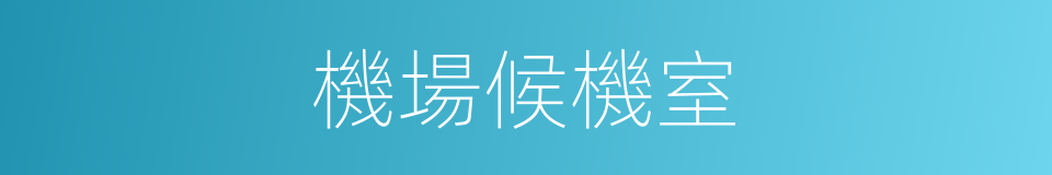 機場候機室的同義詞