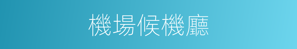 機場候機廳的同義詞