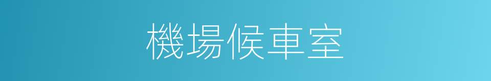 機場候車室的同義詞