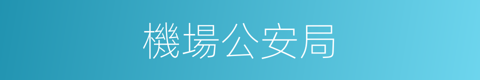 機場公安局的同義詞