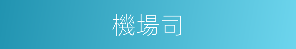 機場司的同義詞