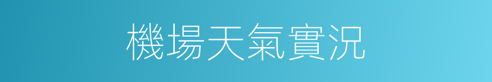 機場天氣實況的同義詞
