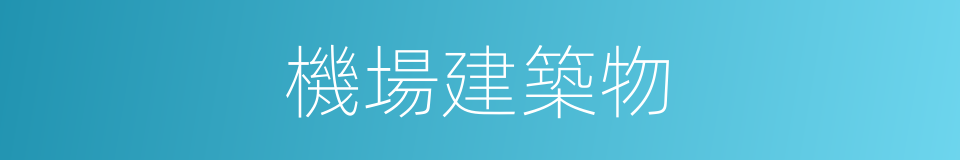 機場建築物的同義詞