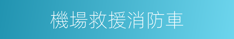 機場救援消防車的同義詞