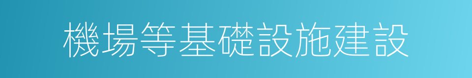 機場等基礎設施建設的同義詞